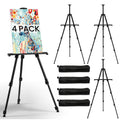 4 Pack 17-66 Inch Art Easel Stand for Painting and Sign, Black