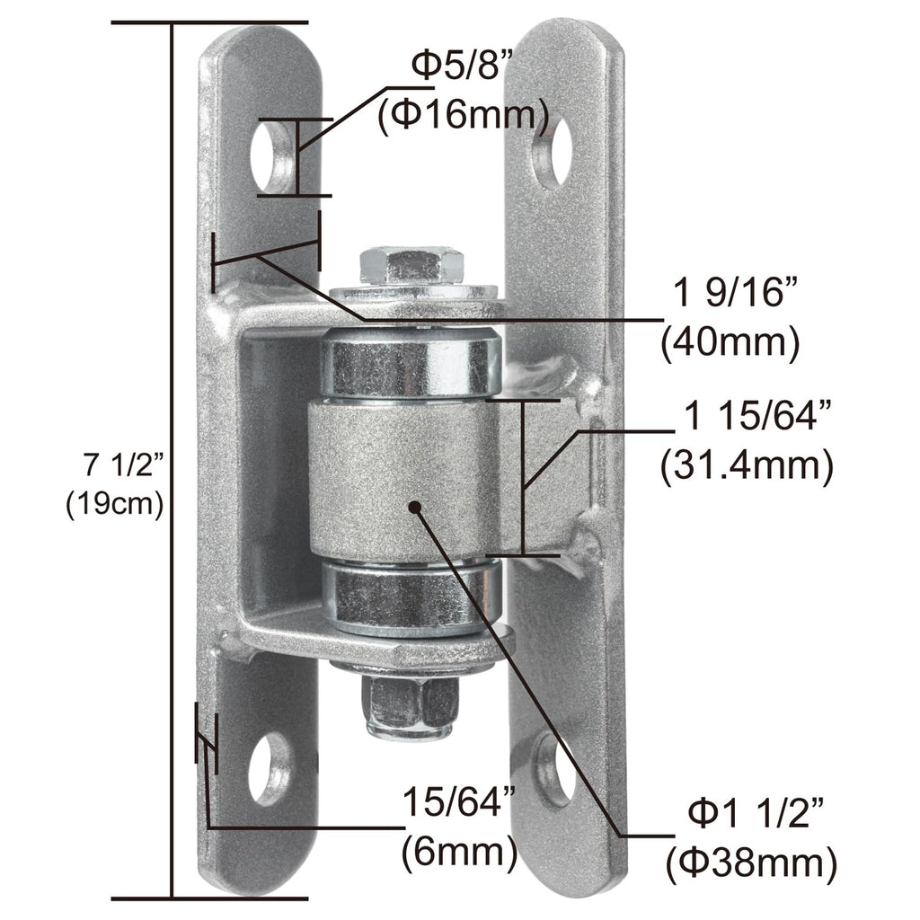 Heavy Duty Bolt on Sealed Bearing Outdoor Gate Hinges - Bolt onto Gate and Post for Large Heavy Driveway Gates Up to