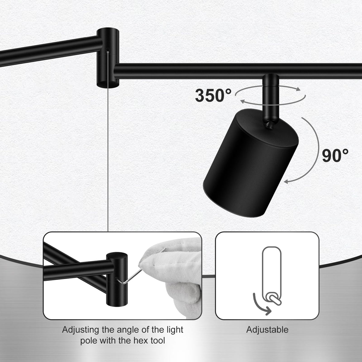 8 Light Track Lighting Fixtures Ceiling, Matte Black Kichen Track Lighting Fixtures, Rotatable Light Heads