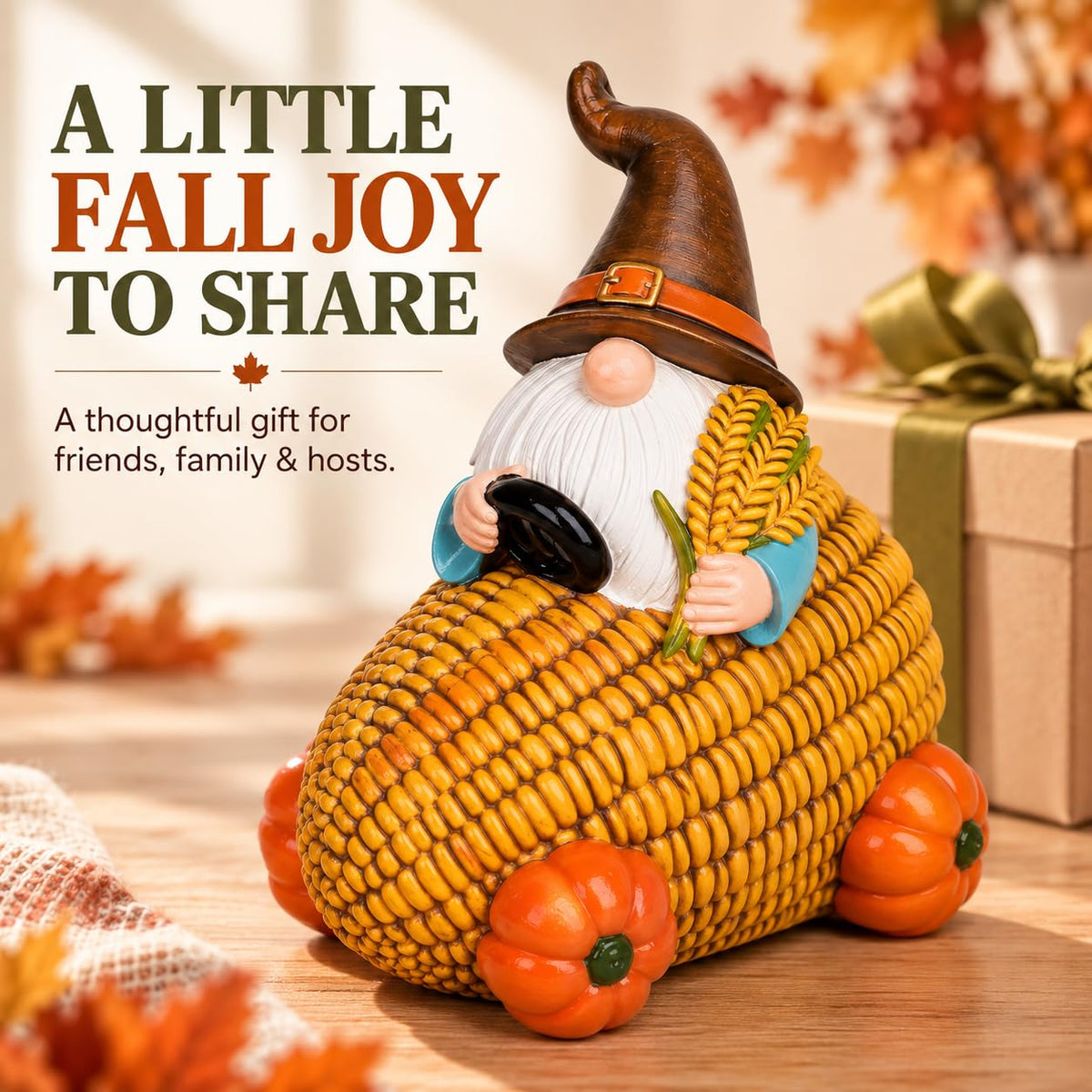 Fall Figurine, Thanksgiving Harvest Table Decor