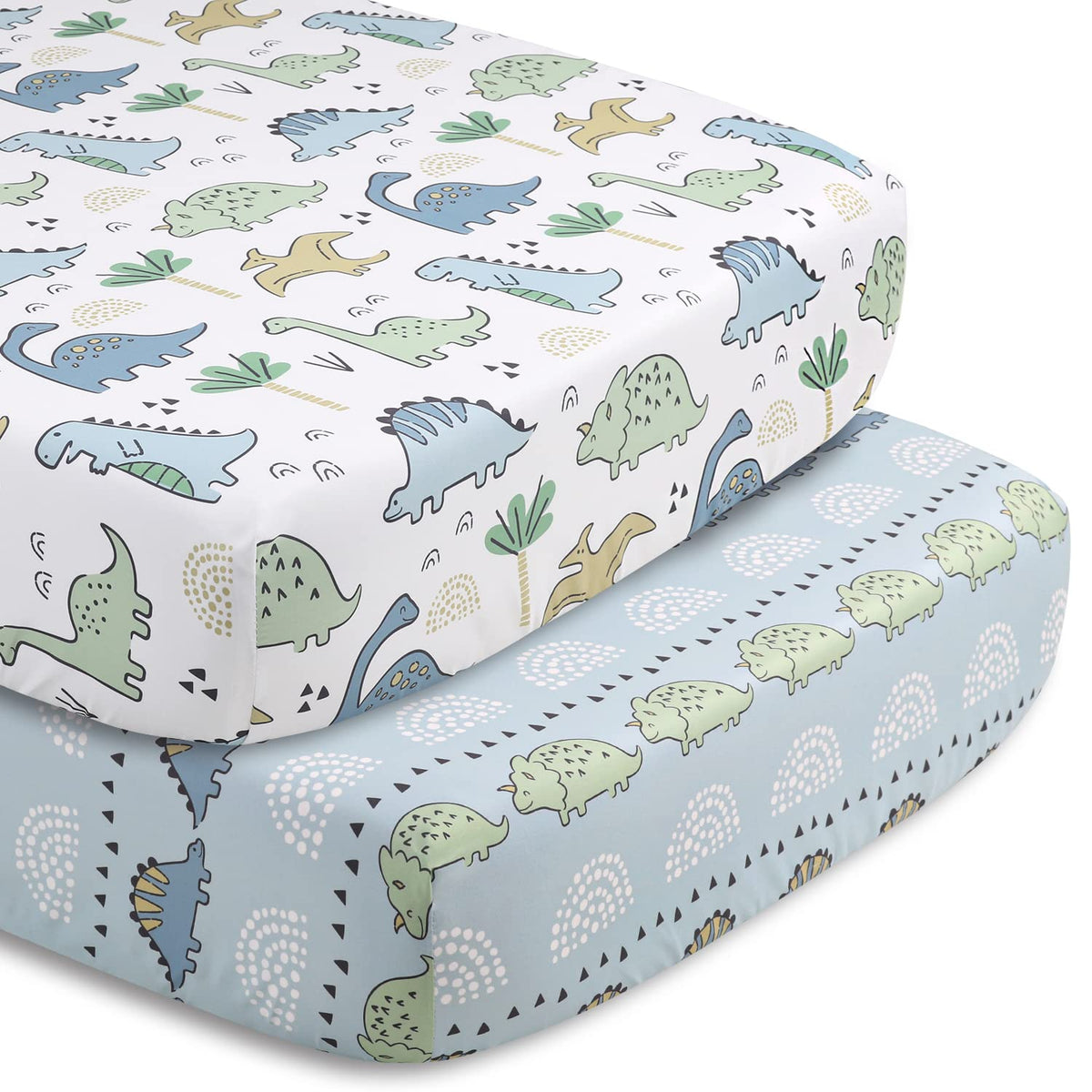 5 Piece Baby Crib Bedding Set for Boys - Newborn, Infant & Toddler Nursery Bed Set Decor with Fitted Crib Sheets