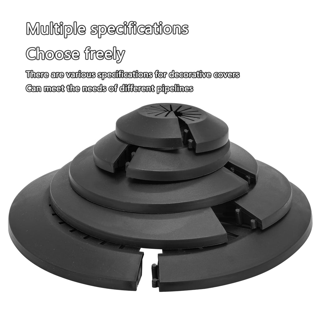 Flange Pipe Cover Decoration, Suitable for 5.51" to 6.61" O.D. Pipe, Snap-on Plumbing Cover Plates, Escutcheon Plate