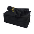 Black Cloth Napkins Set of 12 Washable Dinner Napkins, 18X18 in