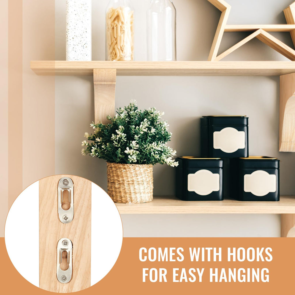 8 Pcs Wood Corbel Wooden Shelf Bracket, 6 x 6 x 1.75 Inches