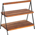 Acacia Wood 2-Tier Serving Stand