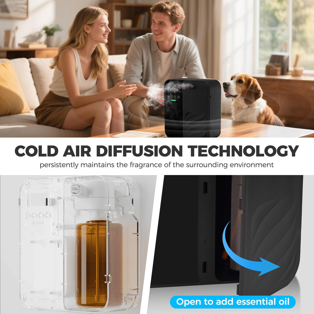Hotel Scent Diffuser, House Scent Machine, 5000 Sq.Ft of Coverage, 500ml Large Capacity Aromatherapy Machine, Scent