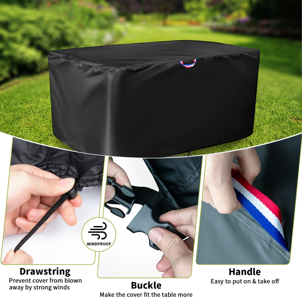 Patio 36 Inch Coffee Table Cover, Outdoor Waterproof Cover for Rectangle Coffee Table, All-Weather Protection with