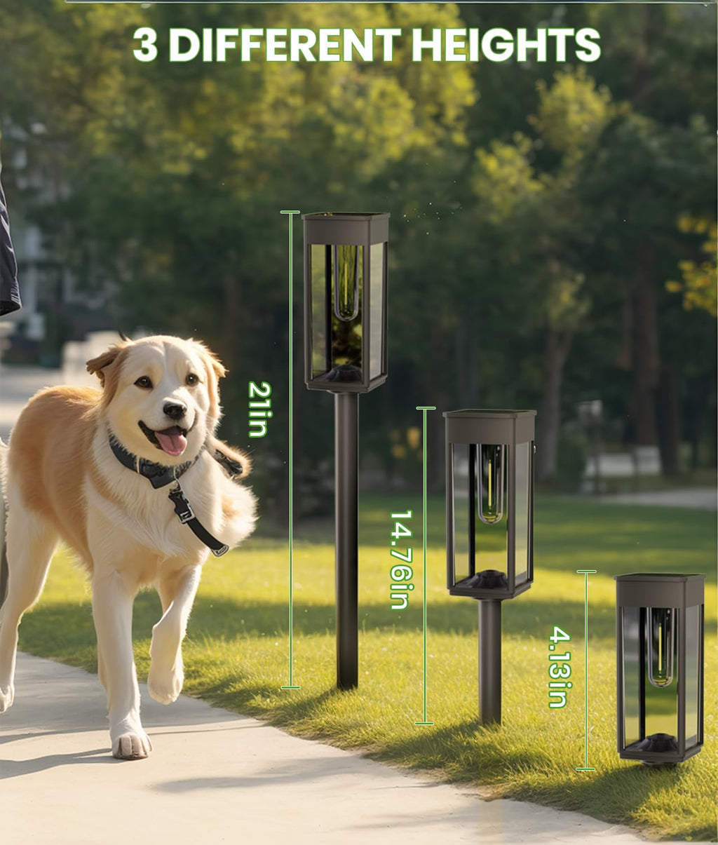 Solar Path Lights, 2 Pack, 3 Heights, Cool White, IP65