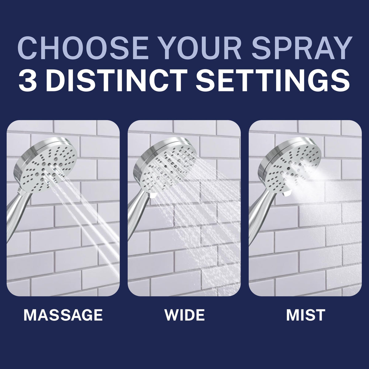 Metal Rain Shower System with Handheld, Valve and Trim Kit