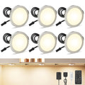 Smart Under Cabinet Lighting 6-Pack, LED Puck Lights Dimmable