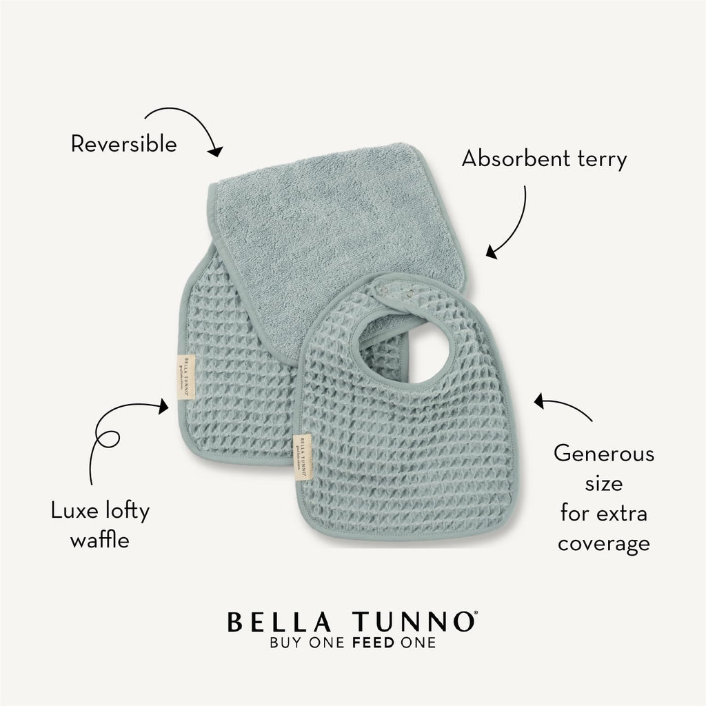 Baby Bibs and Burp Cloths Set, Fog