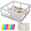 Baby Playpen with Mat and Ocean Balls 50 x 50 inch