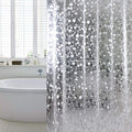 Shower Curtain Liner Waterproof, 8G Thick EVA, Heavy Duty Shower Liner with Magnets, 3D Pebble Bath Curtain for