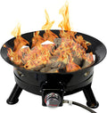 Smokeless Propane Fire Pit, 24-inch Portable Firebowl, 58K BTU with Self Igniter, Cover, & Carry Straps for RV
