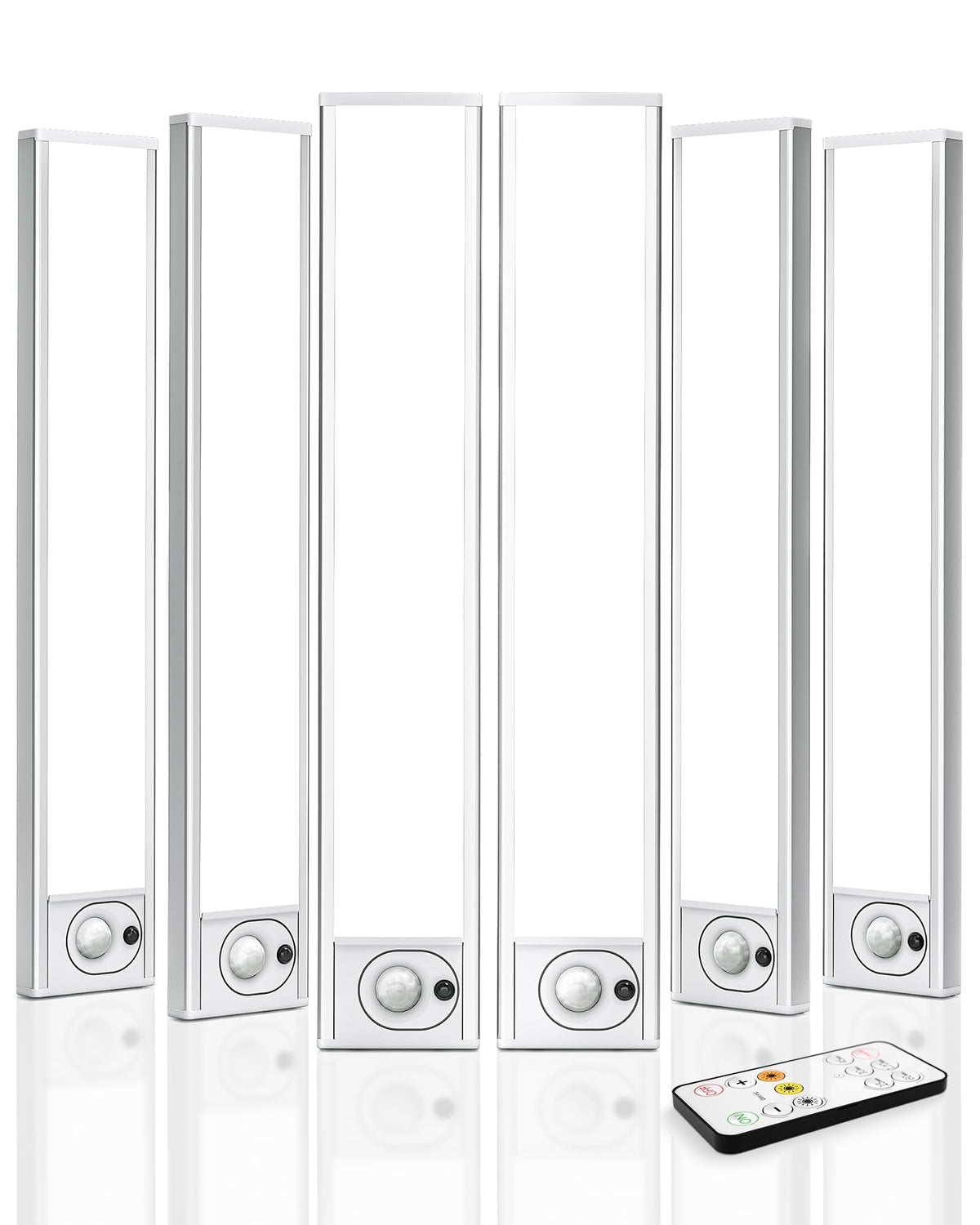 6Pack 12inch Under Cabinet Lighting, Rechargeable Motion Sensor Light Wireless Indoor, Dimmable 3 Color Temps Closet