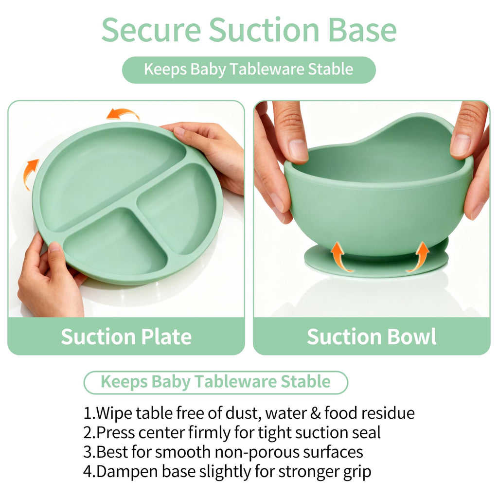 16PCS Silicone Baby Feeding Set, All-in-One for Starting Solids