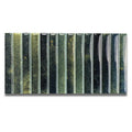 Scandia Glossy Forest Green 4.5x9 Ribbed Porcelain Wall Tile, 3D KitKat Fluted Decorative Tile Backsplash, Bathroom