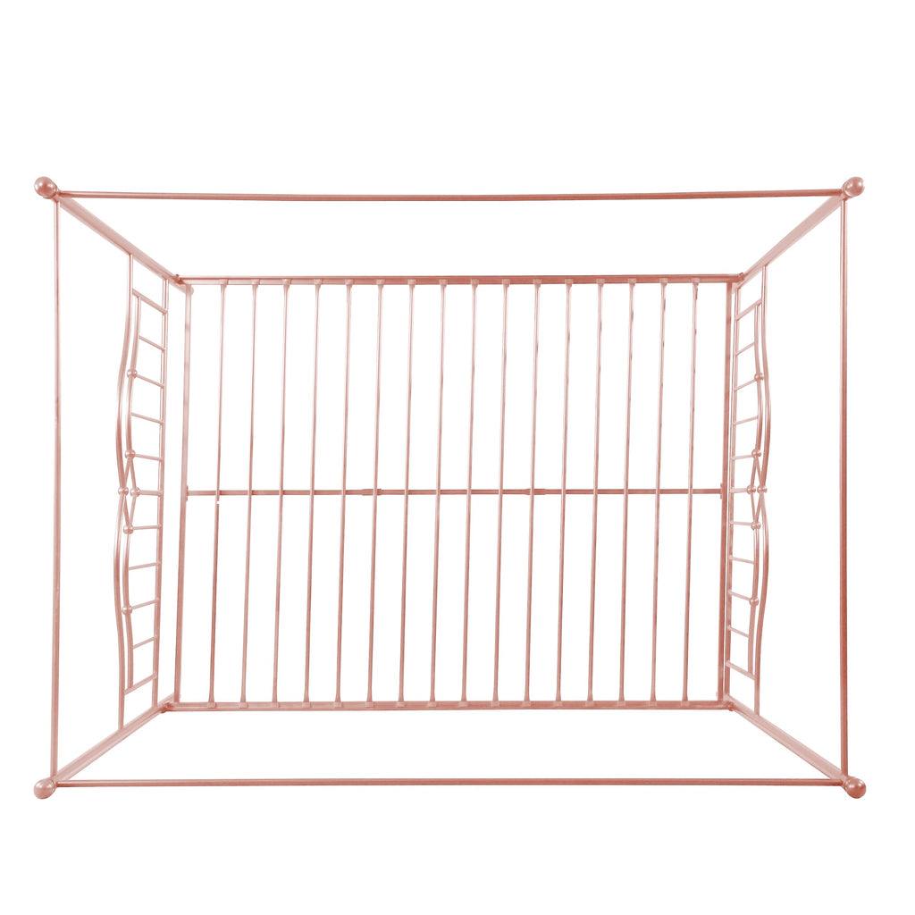 Eileen Metal Canopy Bed Frame with Headboard/Footboard, 4 Poster Platform Bed Frame with Classic