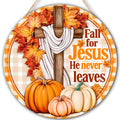 Fall for Jesus Decorations Door Sign, Fall Christian Pumpkin Sign