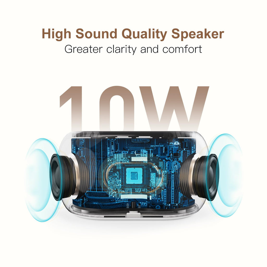 White Noise Sound Machine Alarm Clock with Bluetooth Speaker, 21 Relaxing Sounds, 7 Night Lights,0-100% Dimmer/Sleep