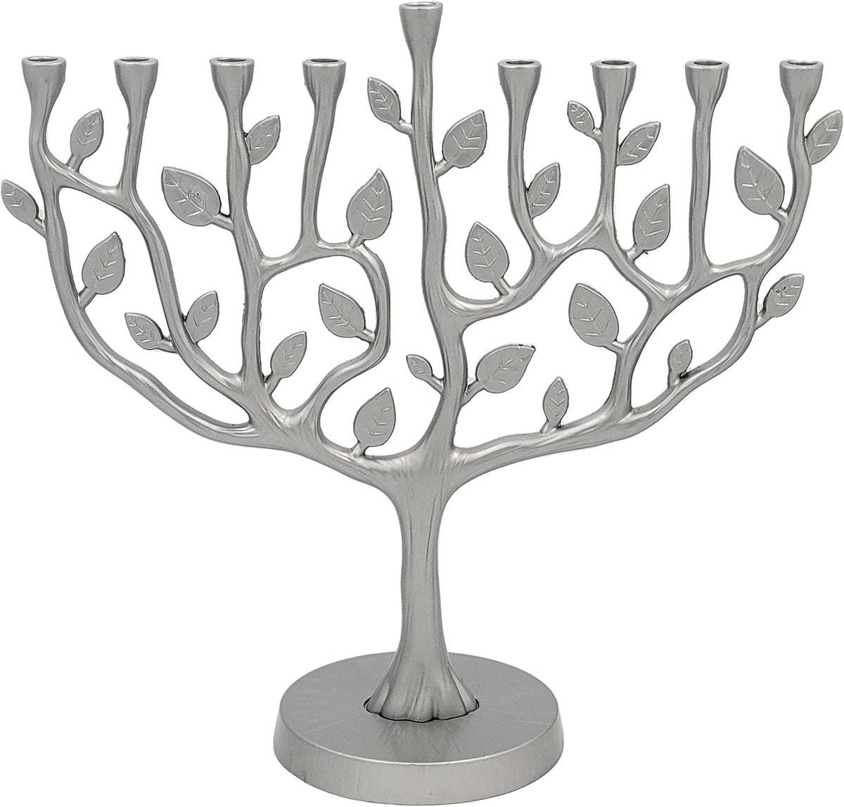 Hanukkah Large Tree of Life, Pewter Finish 11 Inches Long