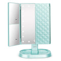 Trifold Lighted Vanity Makeup Mirror with 21 LED Lights