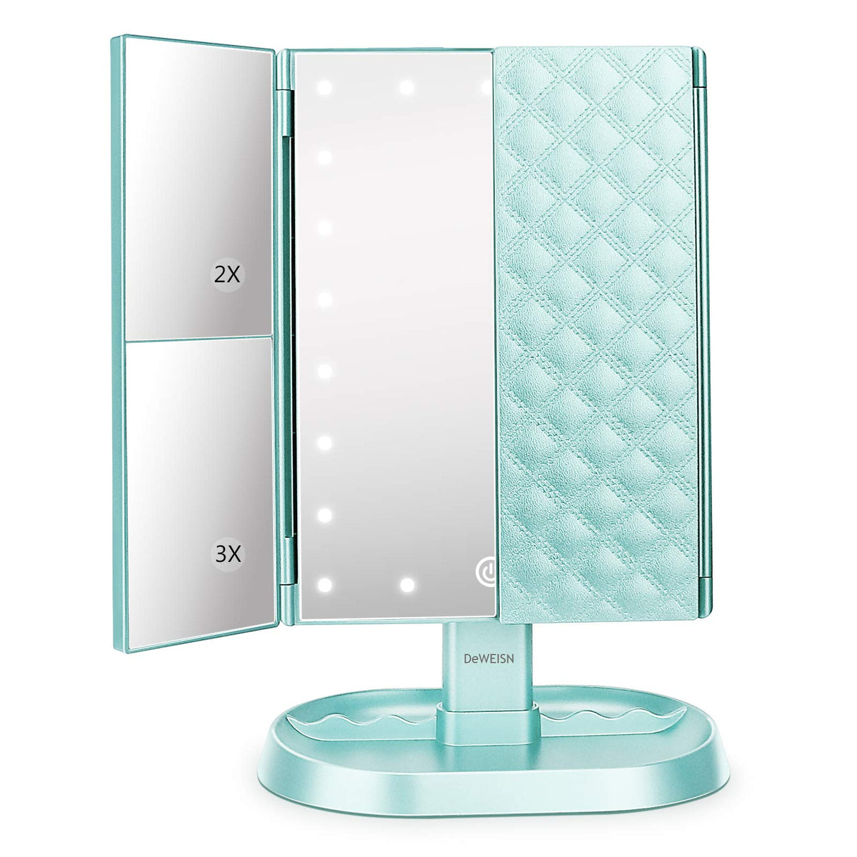Trifold Lighted Vanity Makeup Mirror with 21 LED Lights
