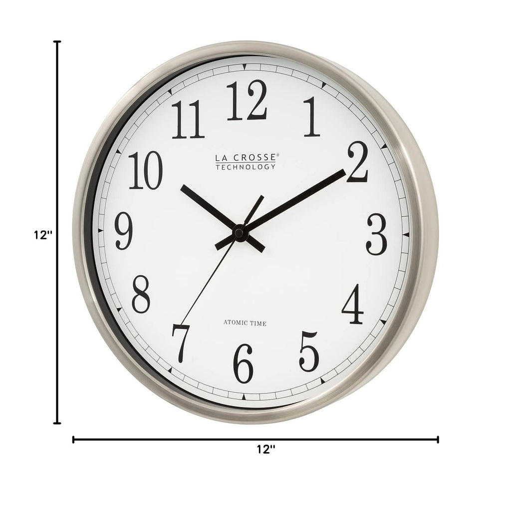 Inspired Nelson Style 12 Inch Atomic Analog Wall Clock, Aluminum