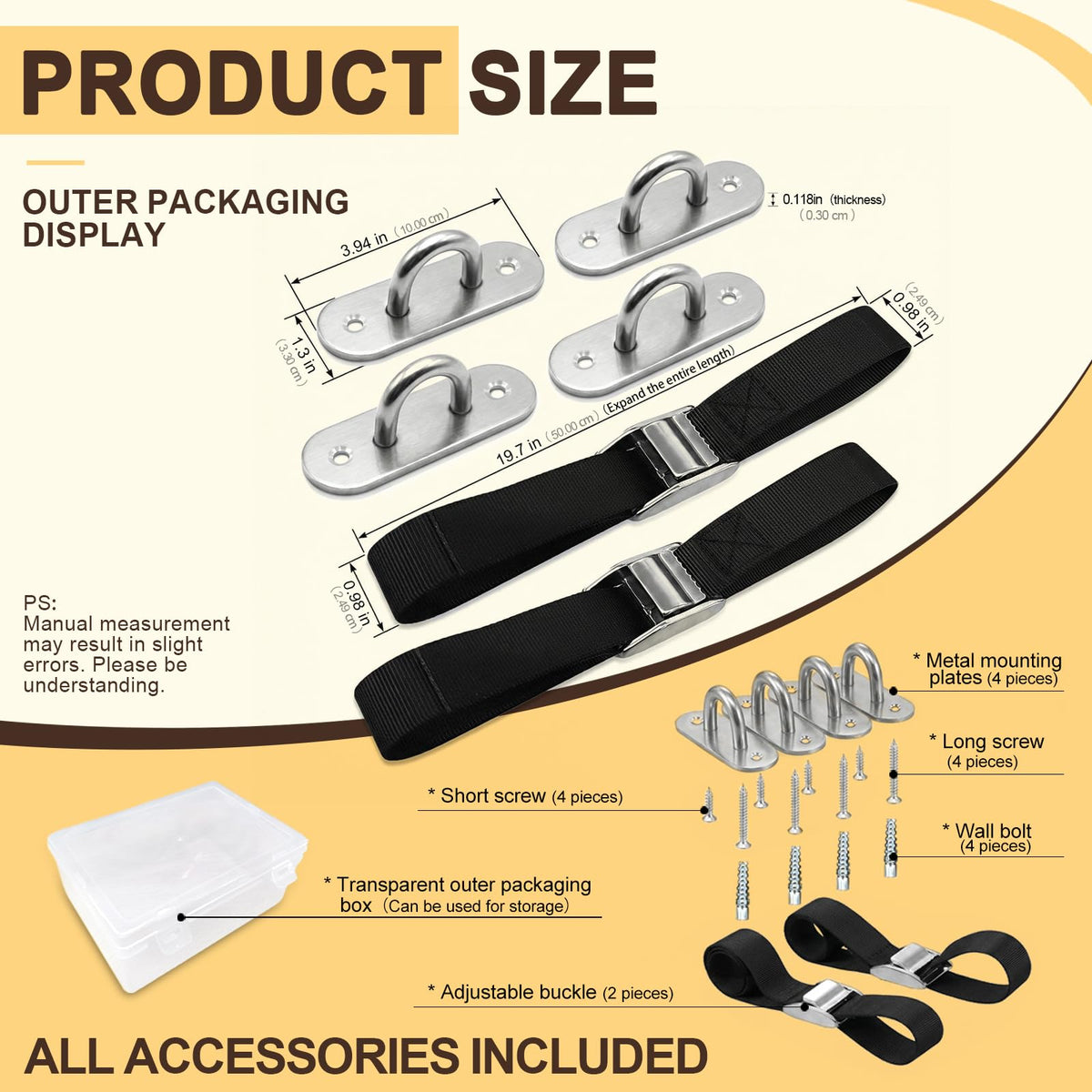 [2 Sets] Furniture Anchors for Baby Proofing, Heavy Duty Anti Tip Straps