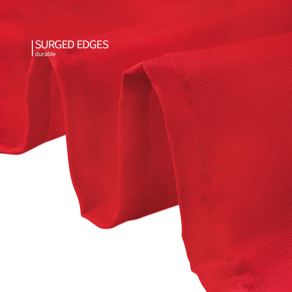 120 Inch Red Tablecloths for Round Tables