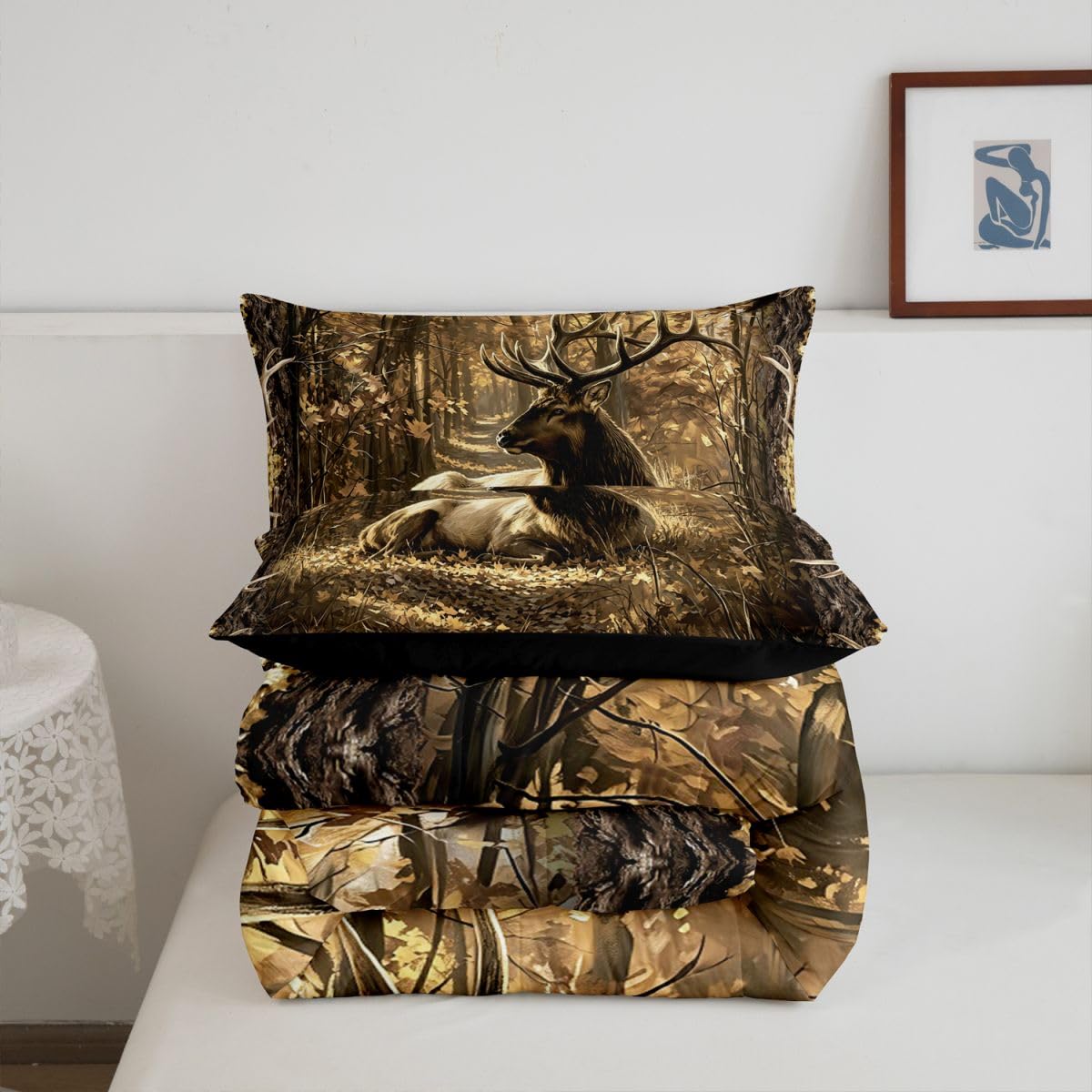 Rustic Deer Comforter Set Bedding Set