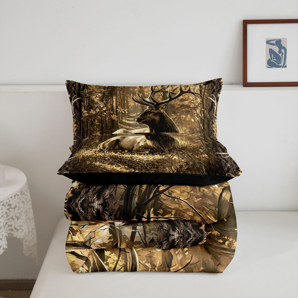 Rustic Deer Comforter Set Bedding Set