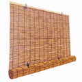 Patio Shades from Bamboo Outdoor Roll up Shades for Porch Privacy Blinds, Cordless Blackout Roller Blinds from