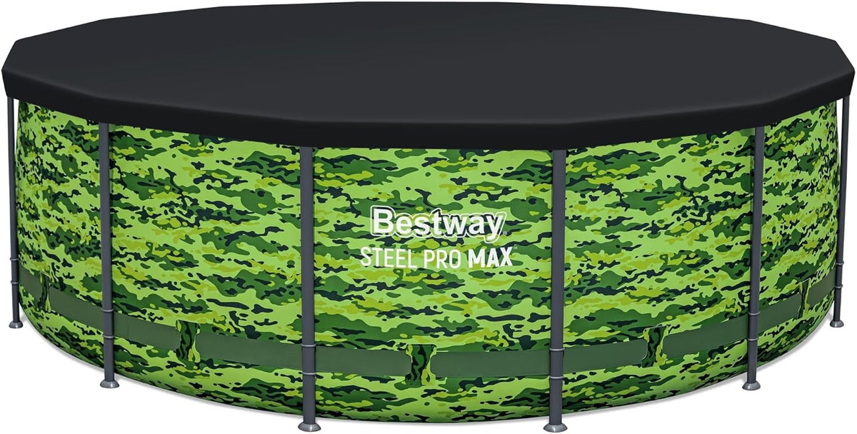 Steel Pro Max 14' x 48" Camo Pool Set with Pump and Ladder
