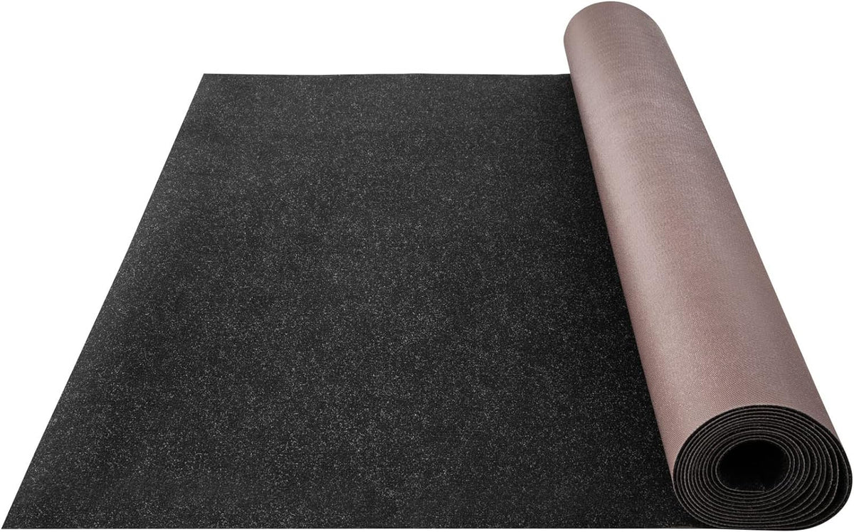Marine Carpet, 6 x 13 ft Indoor Outdoor Carpet Charcoal Black Marine Grade Boat Carpet with Water-Proof TPR Backing