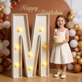 Marquee Letters 3 Feet Tall, 3FT Large Light Up Letters M