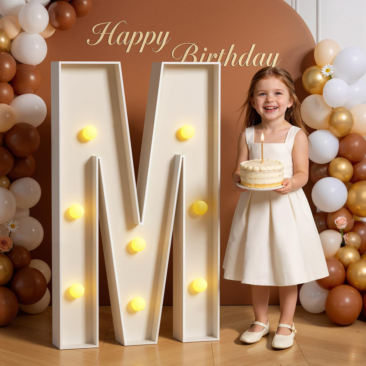 Marquee Letters 3 Feet Tall, 3FT Large Light Up Letters M