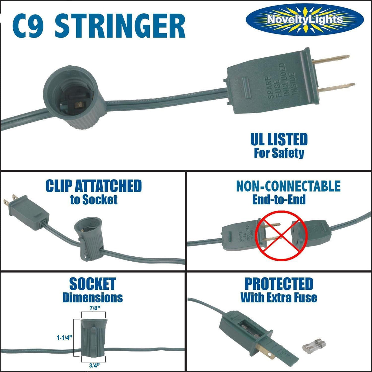 Inc. C910012-GR Commercial Grade Christmas Stringers