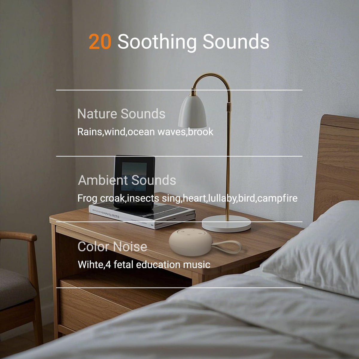 Portable Baby Sound Machine & Essentials for Babies & Kids-Putty