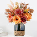 Fake Fall Flowers in Vase, Artificial Flowers with Vase, Centerpiece Table Decorations, Fall Centerpieces for