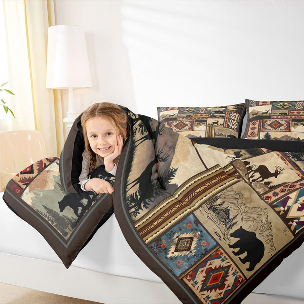 Rustic Cabin Comforter Set Bedding Set