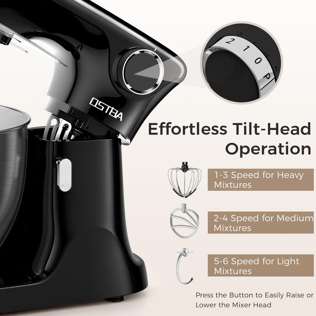 Stand Mixer, 8.5QT Electric Kitchen Mixer