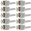 10 Pack Interior Passage Door Levers Keyless Handles Satin Nickel