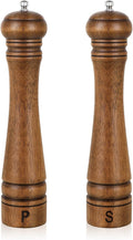 Wood Pepper Grinder Set 10 Inch Salt Mill And Pepper Grinder Set - Set of 2