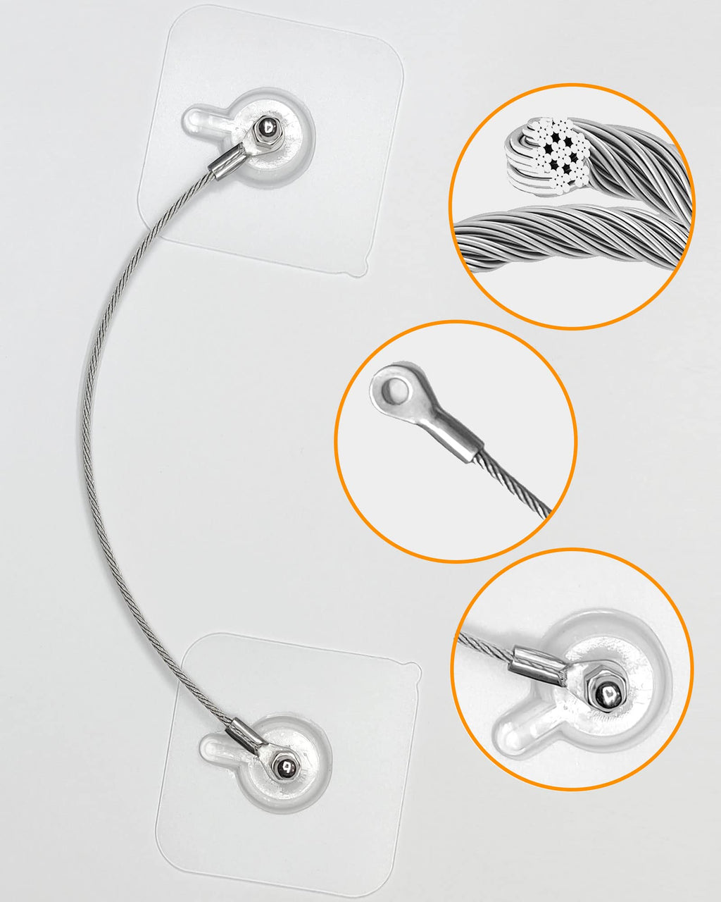 10 Pack, 16 inches Furniture Anchors Kit for Baby Proofing, Adhesive TV Safety Straps Use to Prevent Falling and Anti