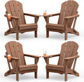 Folding Adirondack Chairs 4 Pack, Patio Chairs, Lawn Chairs, Outdoor Chairs, Adirondack Chair Plastic, Fire Pit