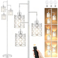 72" Dimmable Floor Lamp with Remote & Timer, Modern Minimalist Standing Lamp Bedroom, 3 Individually Controlled