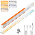 Linkable Under Cabinet Lights Hardwired Plug-in, Wired Led Under Cabinet Lighting with 5 CCT & Dimmable, Under