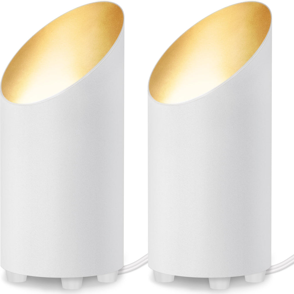 2 Pack Uplighting Indoor Floor Can Light, 5W Up Lights with 2700K LED GU10 Bulbs, Uplights Floor Spot Lights Indoor