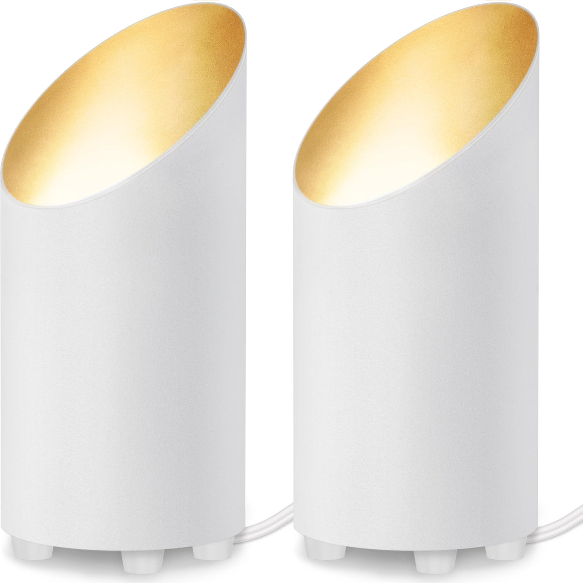 2 Pack Uplighting Indoor Floor Can Light, 5W Up Lights with 2700K LED GU10 Bulbs, Uplights Floor Spot Lights Indoor